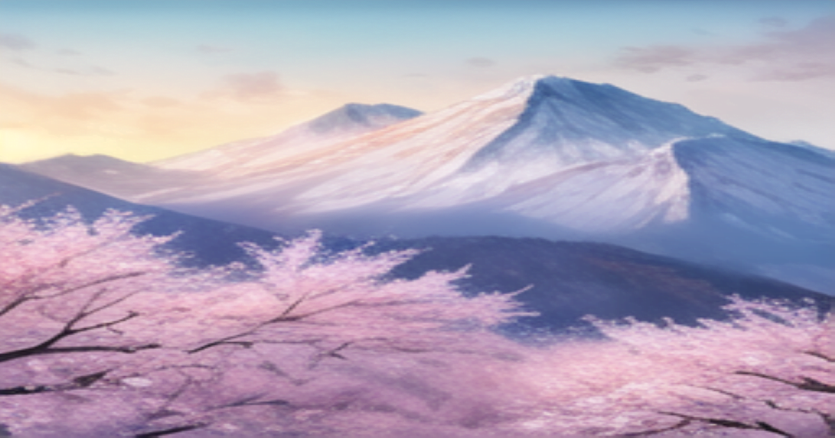Sakura & Mountain