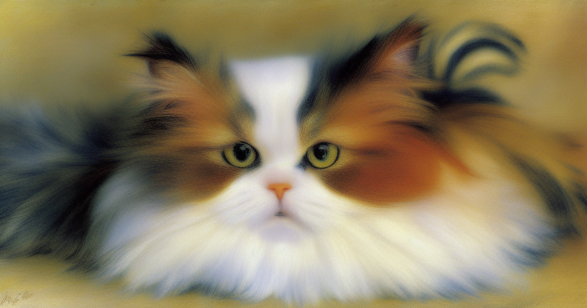 persian cat by Pierre-Auguste Renoir