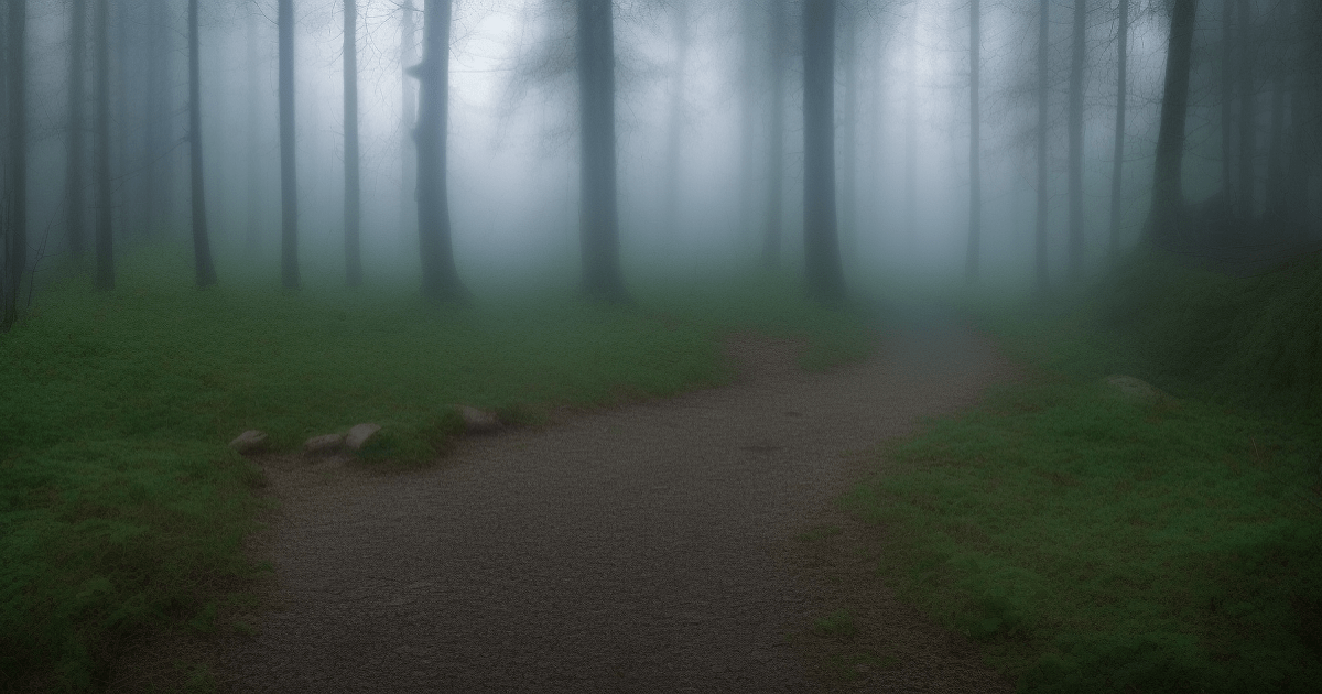 A_path_in_the_forest_smoky_with_fog