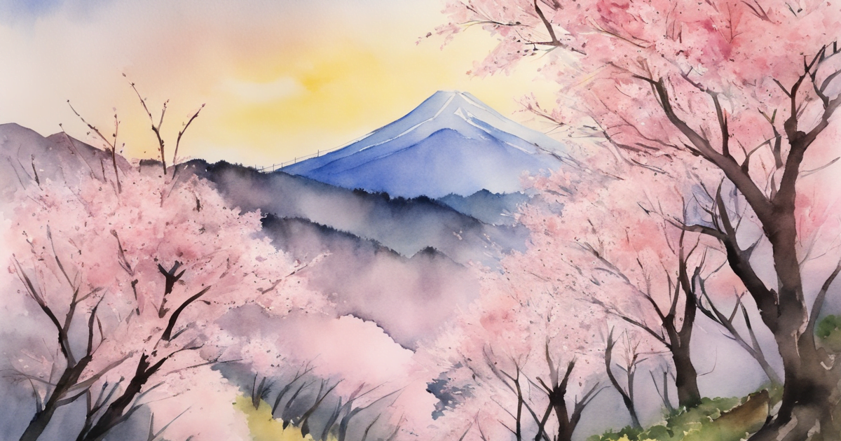 mountain_and_cherry_blossoms